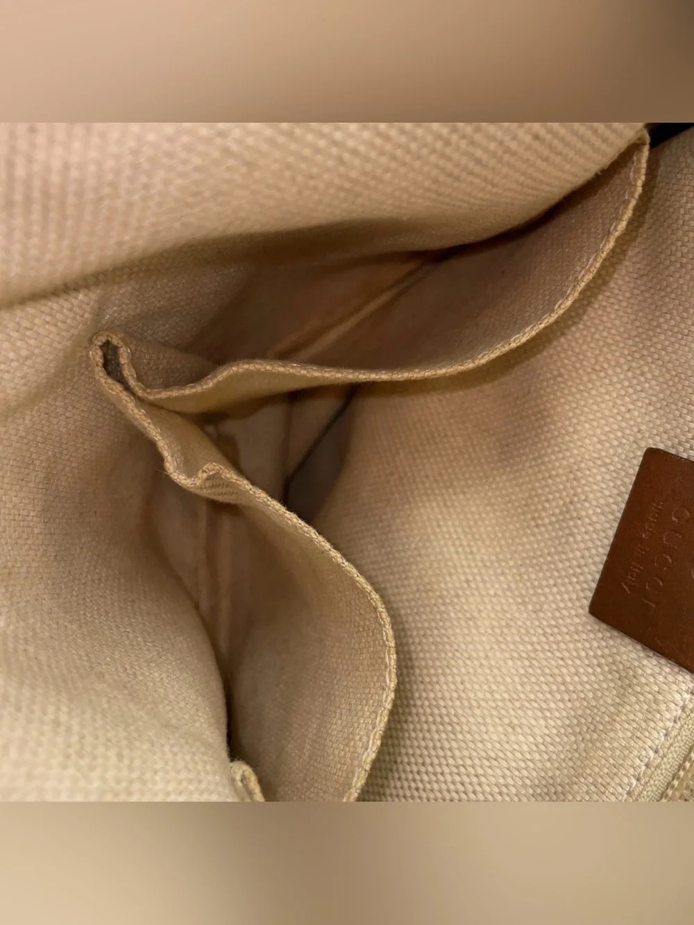 Gucci Brown Leather & GG Canvas Messenger Flap over monogram authentic Bag